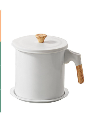 Japanese Oil Filter Pot with Semi-Wood Grain Handle