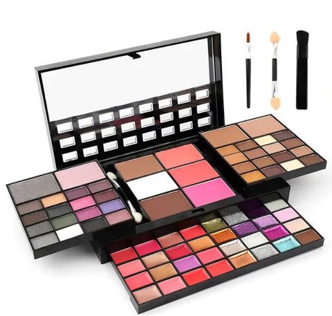 74 - Color Makeup Set: Lip Gloss, Blush, Eyeshadow & Highlight Palette - Wow Store