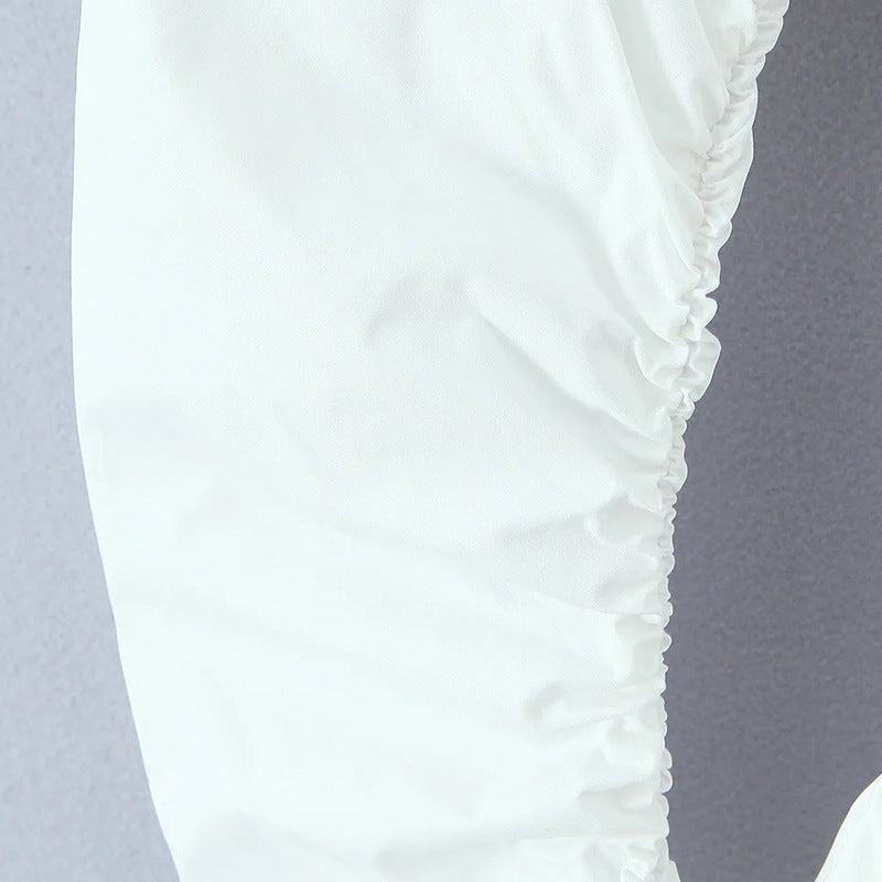 Square-Neck Corset Top with Puff Sleeves — view 11