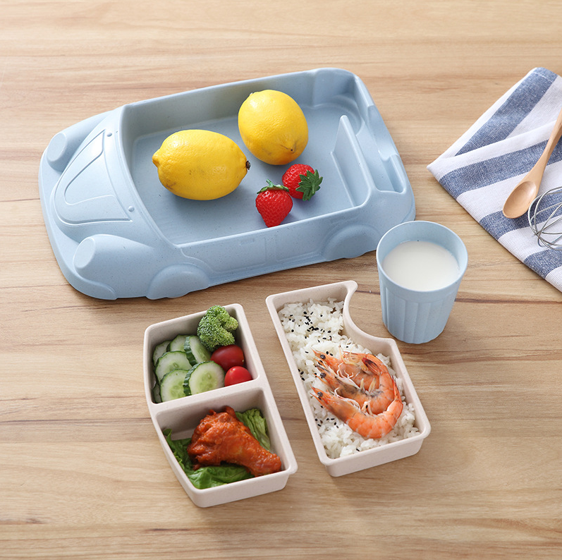 Eco-Luxury Bamboo Fiber Children's Tableware Set