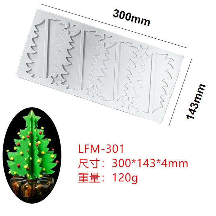 Christmas Tree Silicone Lace Baking Mat