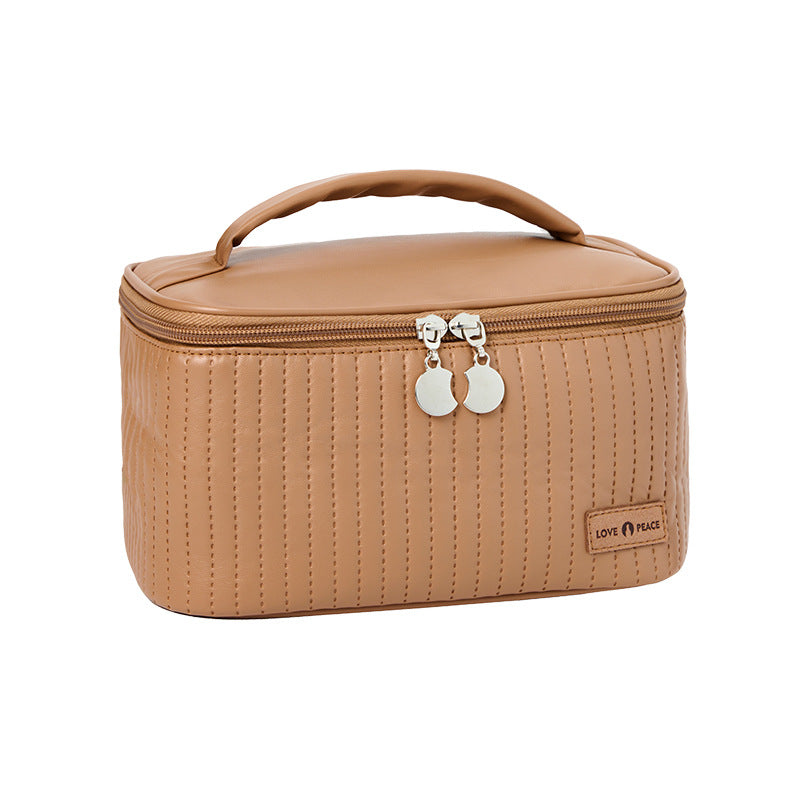 Quilted Vanity Case with Top Handle