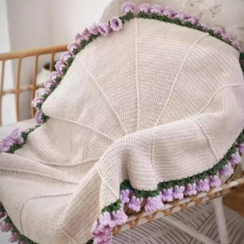 Crochet Flower Bouquet Blanket — view 3