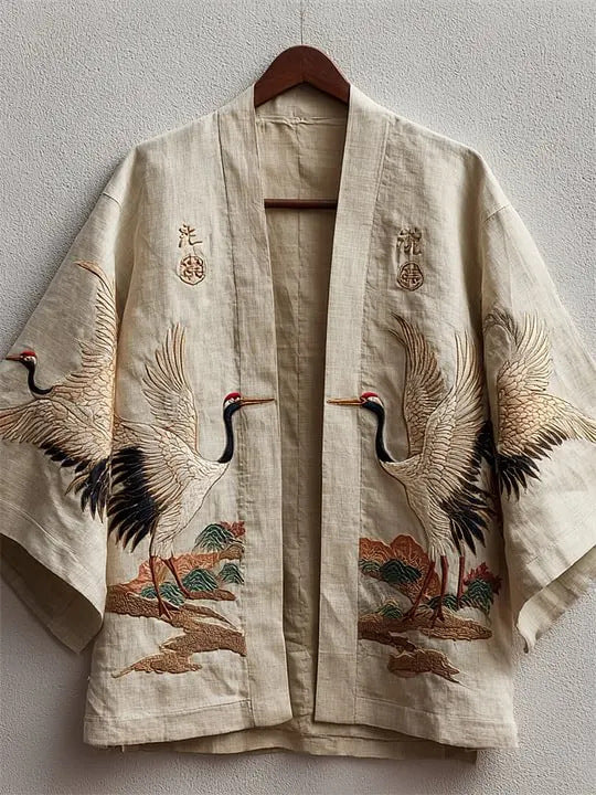 Open-Front Kimono Jacket with Wide Sleeves — view 11