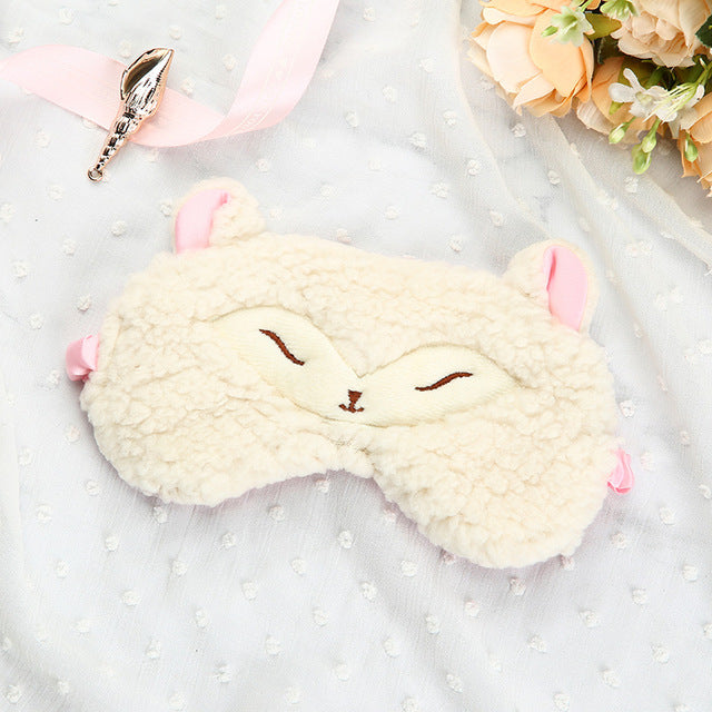 Plush Sheep Sleep Mask