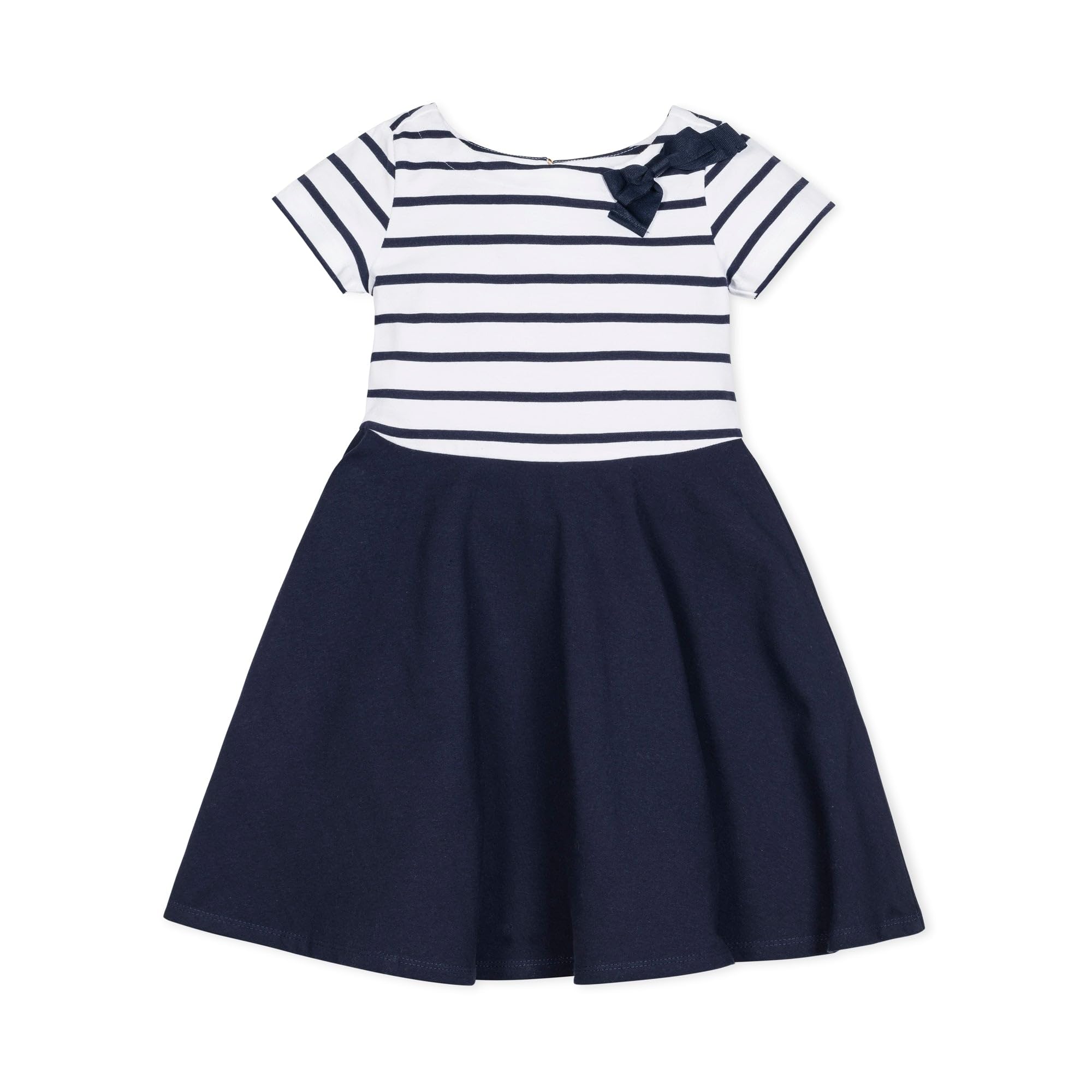 Hope & Henry Girls Organic Cotton Skater Dress - Short Sleeve