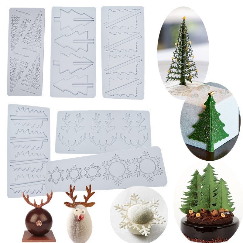 Christmas Tree Silicone Lace Baking Mat