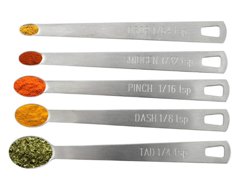 Precision Stainless Steel Measuring Spoons Set of 5