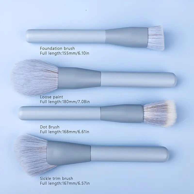 13-Piece Premium Synthetic Makeup Brush Set with Storage Bag