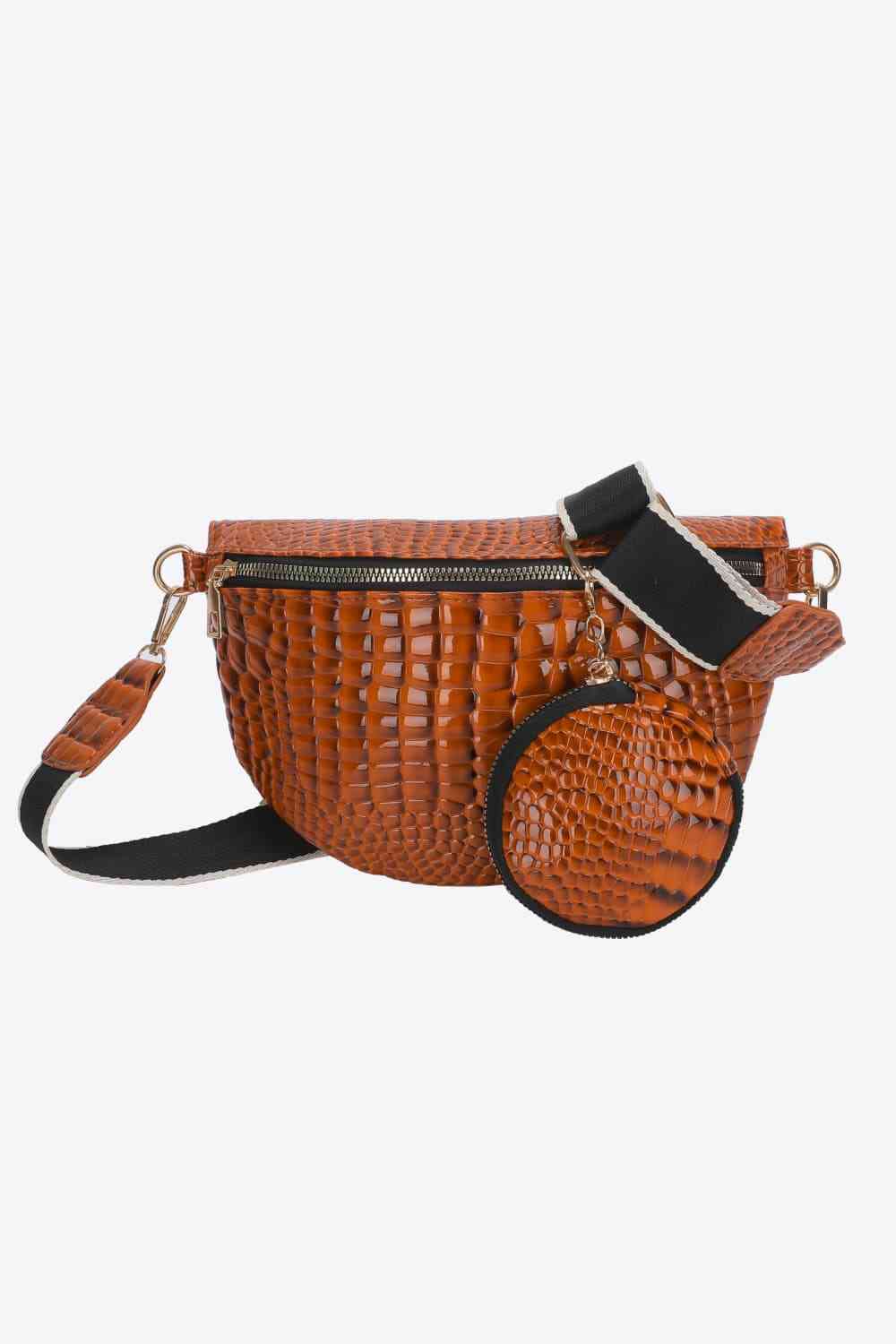 Ella Crocodile Sling Bag with Coin Purse