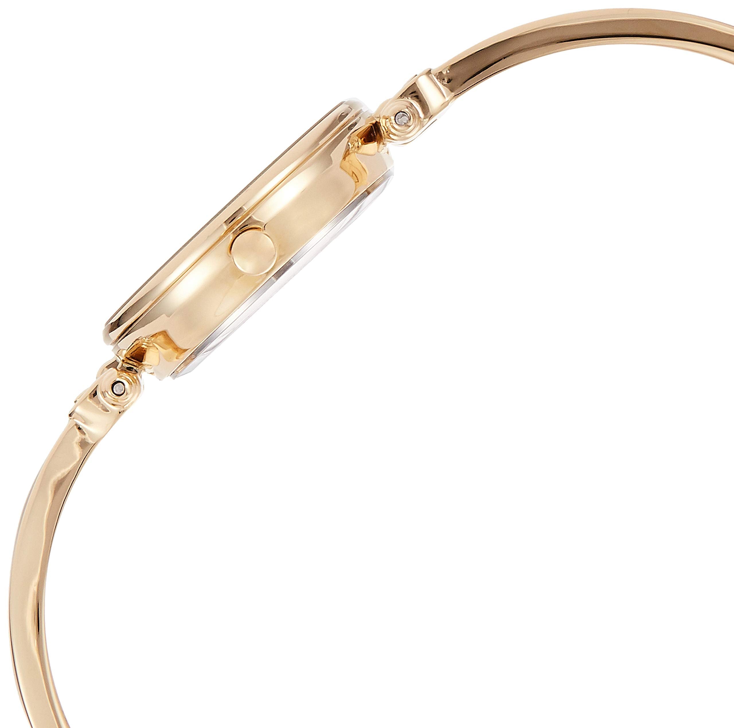 Diamond Dial Bangle Watch in Tan/Gold
