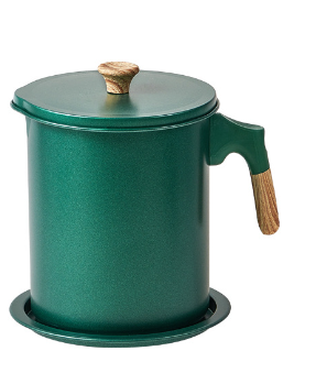 Japanese Oil Filter Pot with Semi-Wood Grain Handle