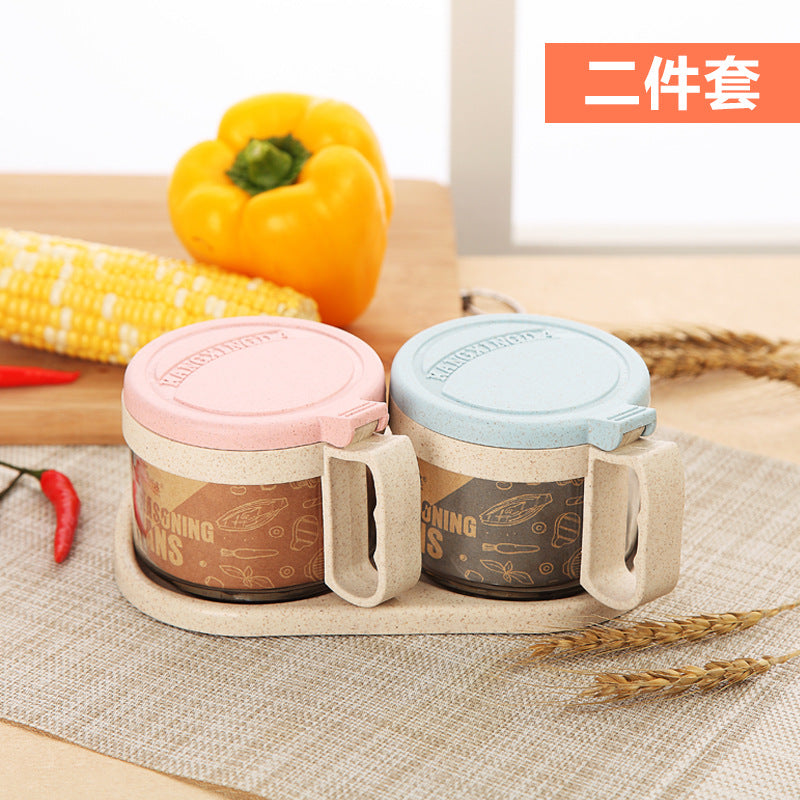 Elegant Glass Spice Jar Set
