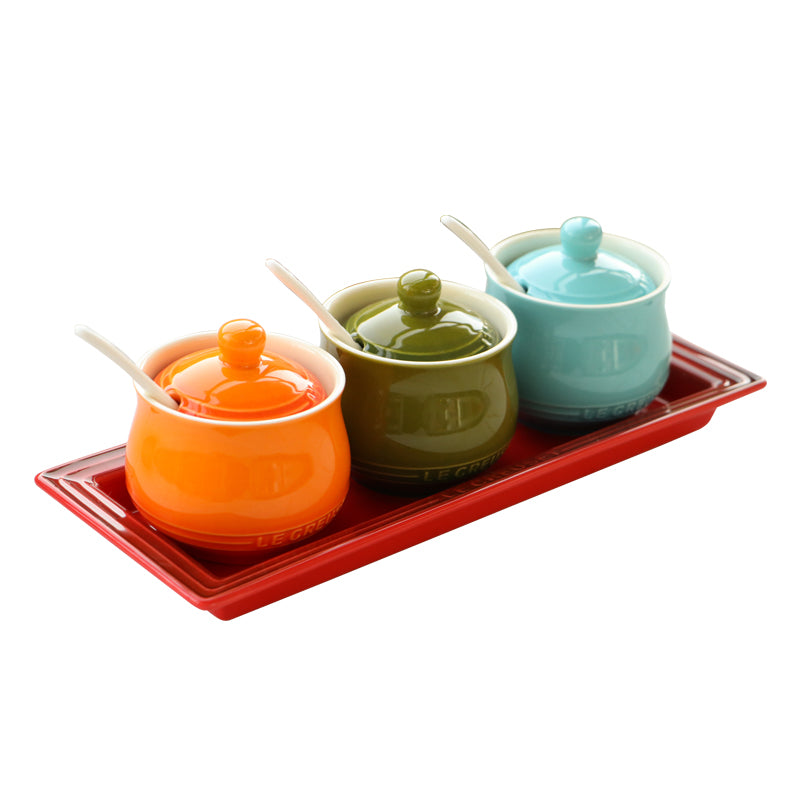 Ceramic Seasoning Jar Set with Salt Shaker