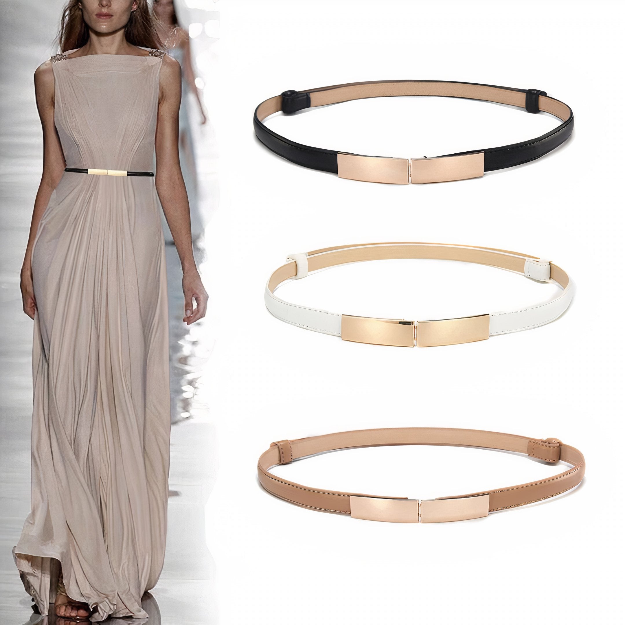 Luka Skinny Belt in Vegan Leather