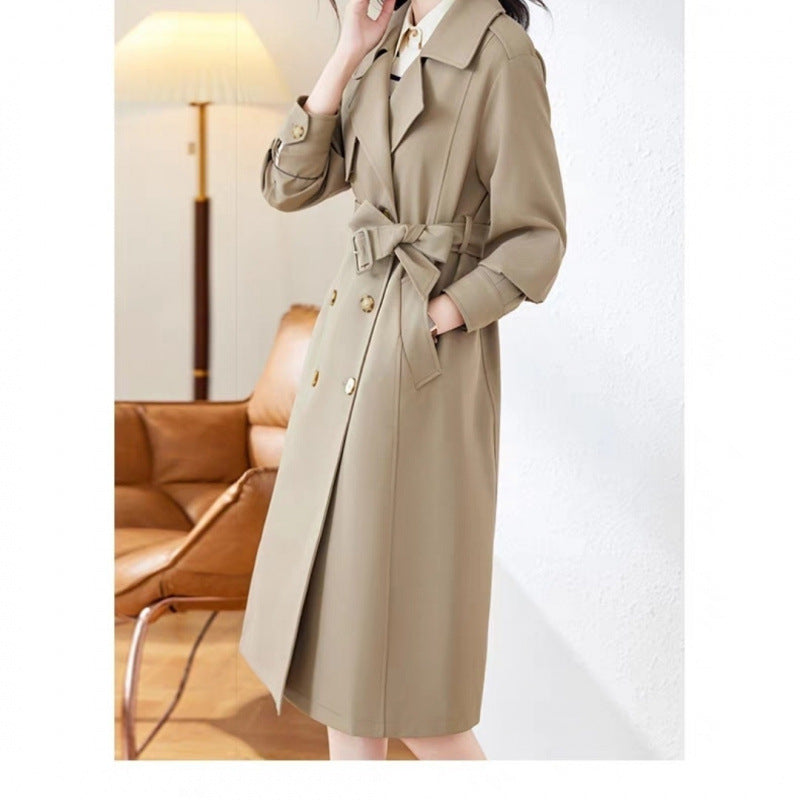 Double-Breasted Belted Trench Coat