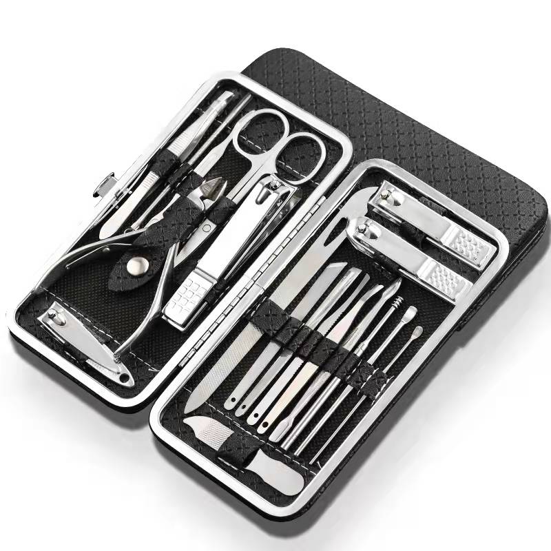 Professional Manicure & Pedicure Tool Set - 19 Pieces