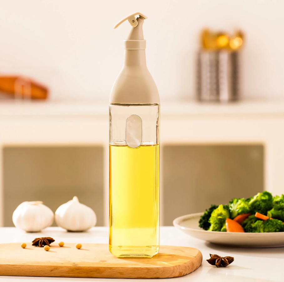 Premium Glass Seasoning Bottle with Precision Oiler
