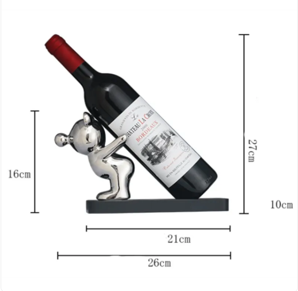 Luxury Bear Wine Rack - Ceramic Decorative Holder