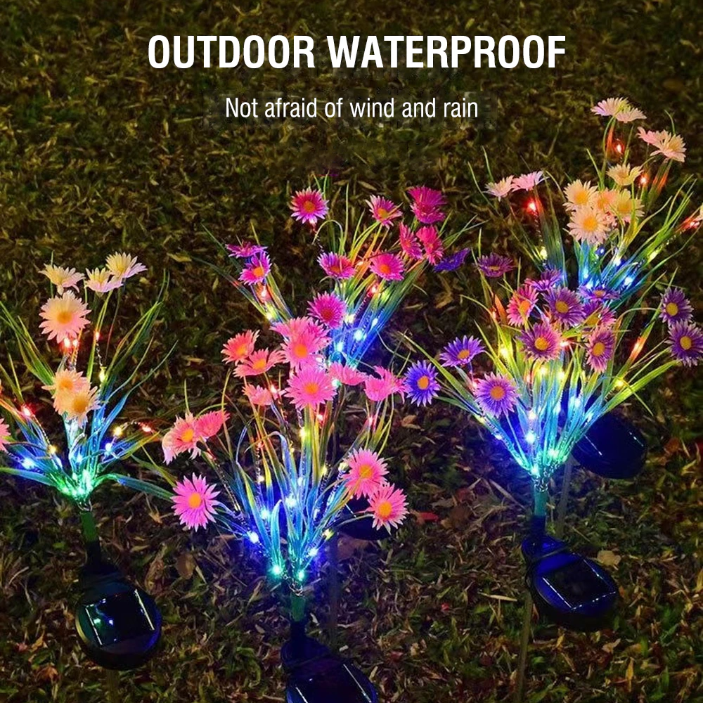 Solar Flower Stake Garden Lights