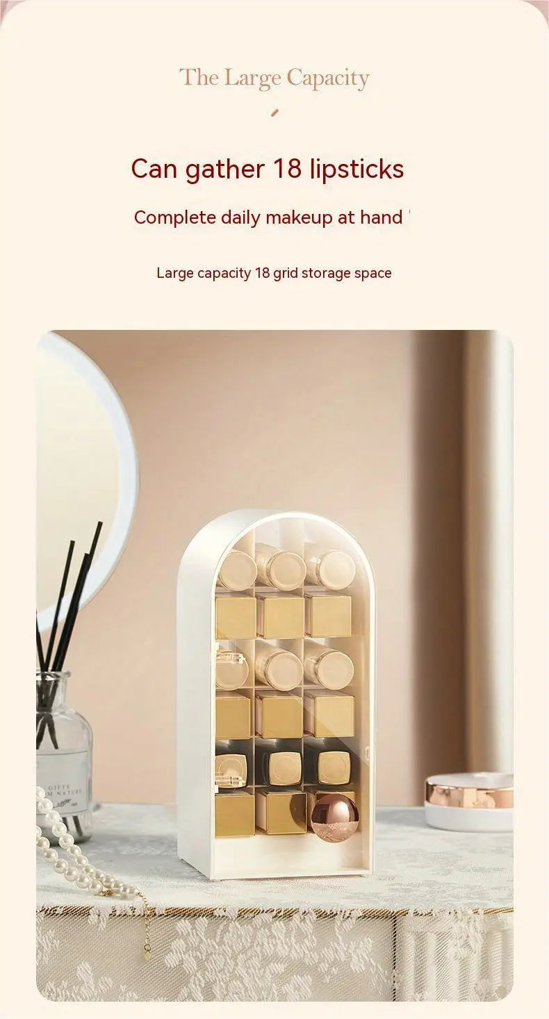Luxury Lipstick Organizer - 18 Capacity Storage Box