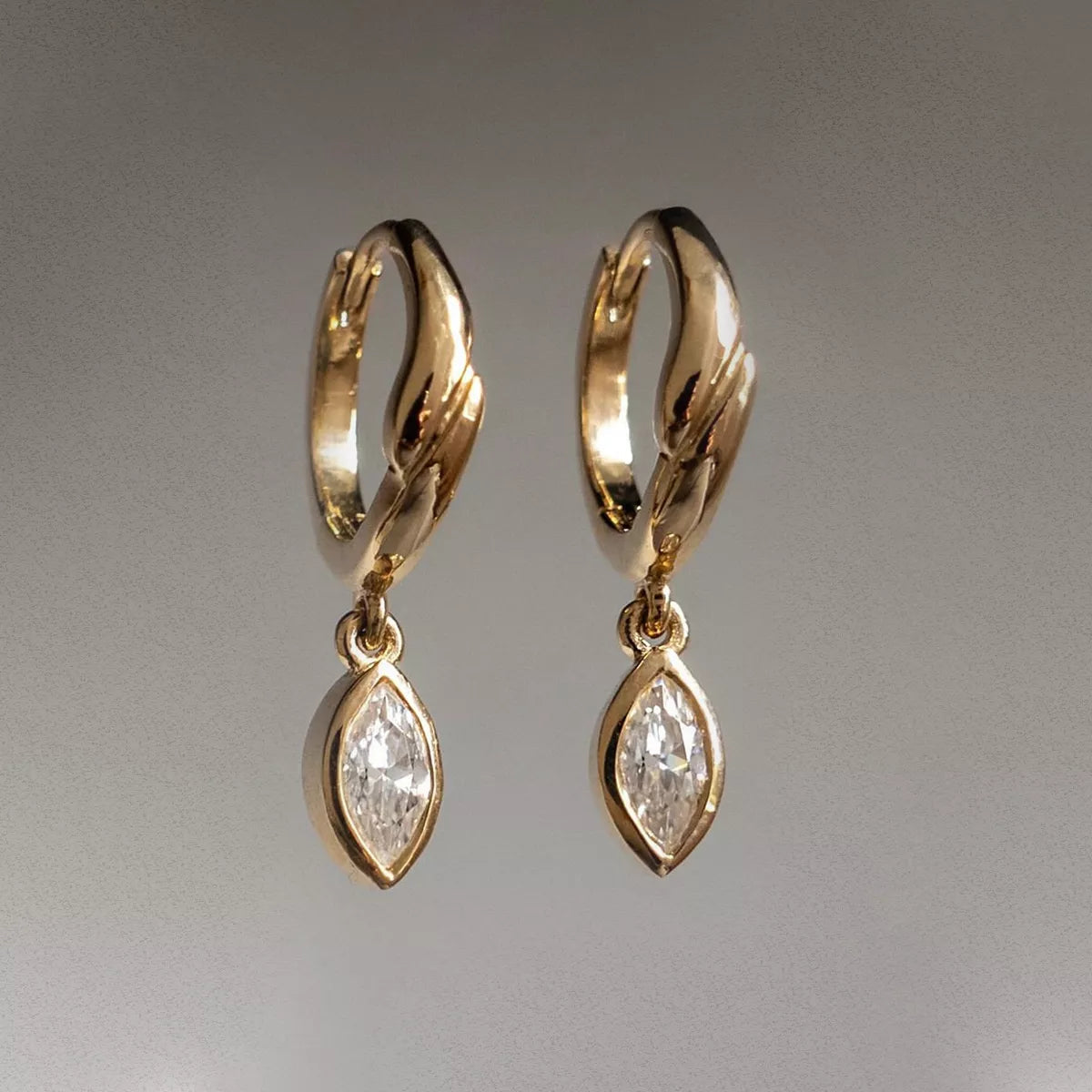 925 Sterling Silver Moissanite Hoop Drop Earrings - Wow Store