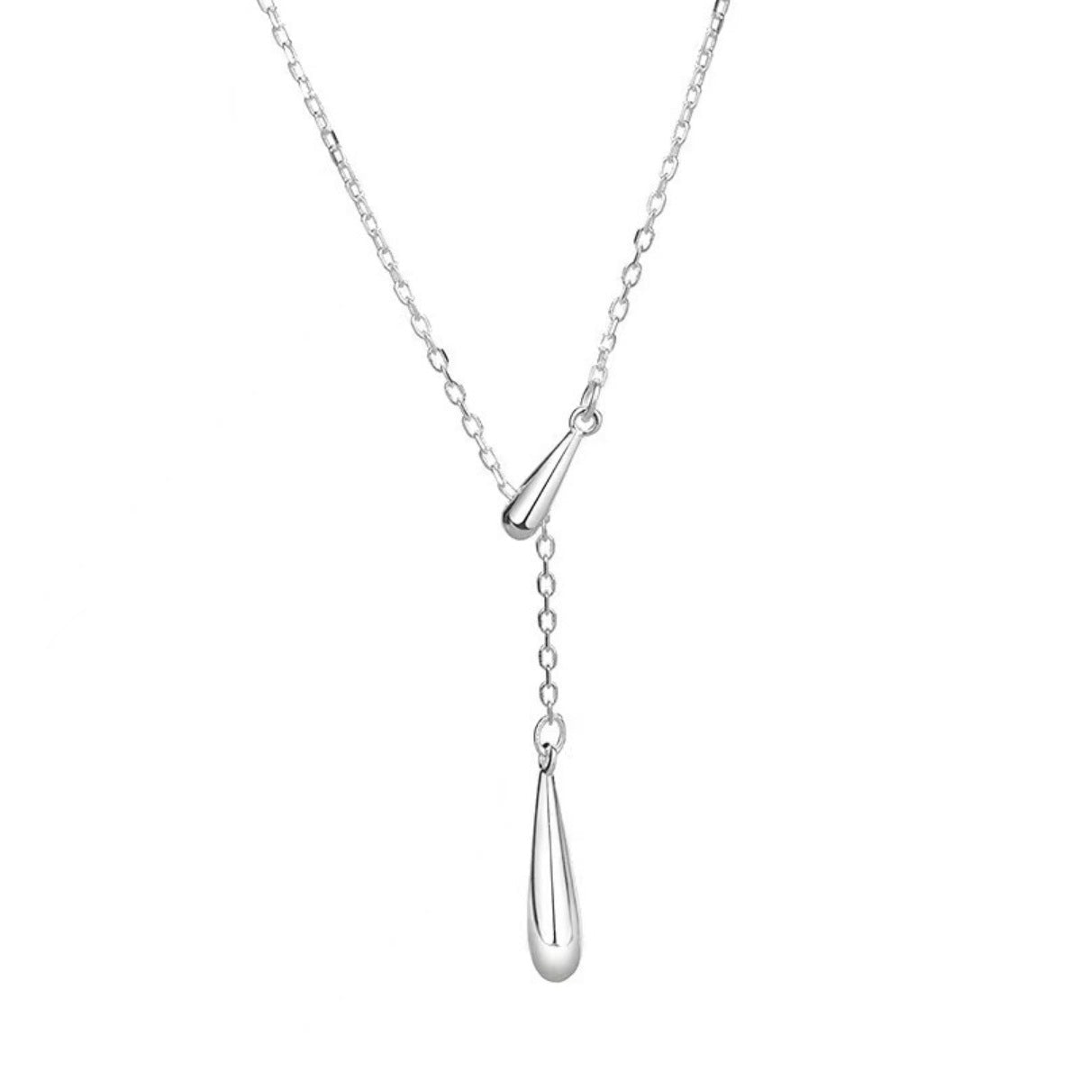 925 Sterling Silver Y - Shaped Pendant Necklace - Wow Store