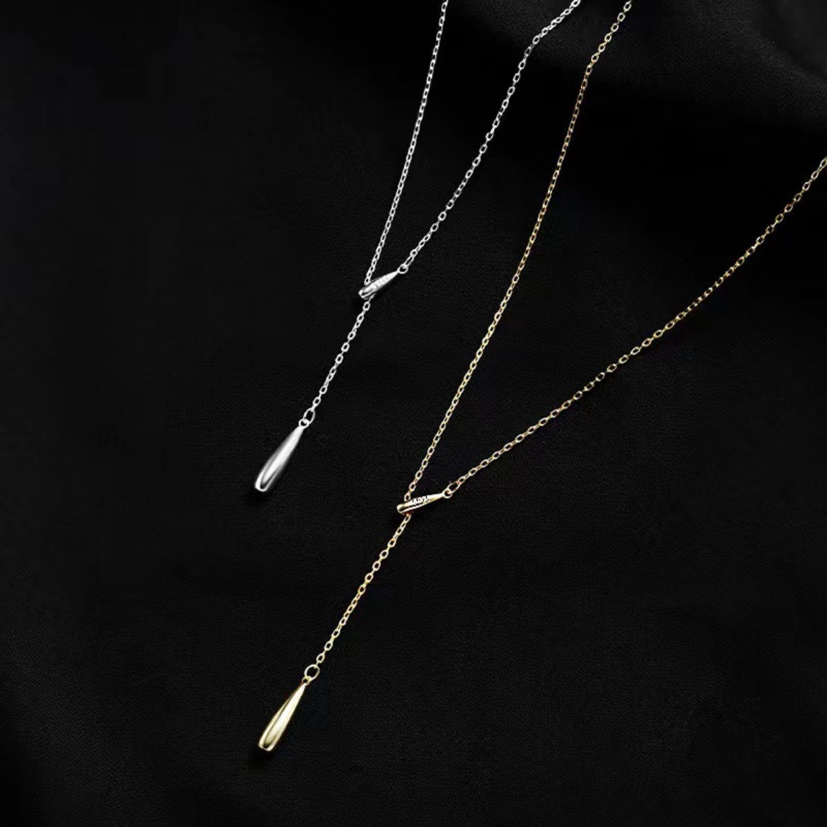 925 Sterling Silver Y - Shaped Pendant Necklace - Wow Store