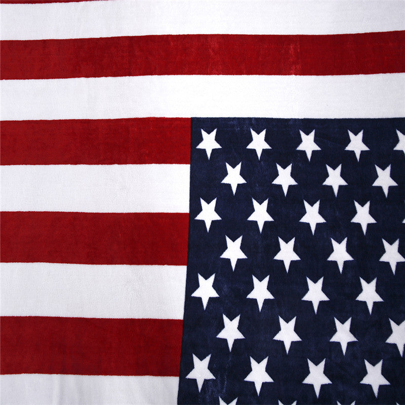 Flag Fleece Blanket, 150 × 200 cm – USA or Canada