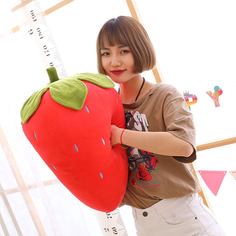 Plush Strawberry Pillow Toy