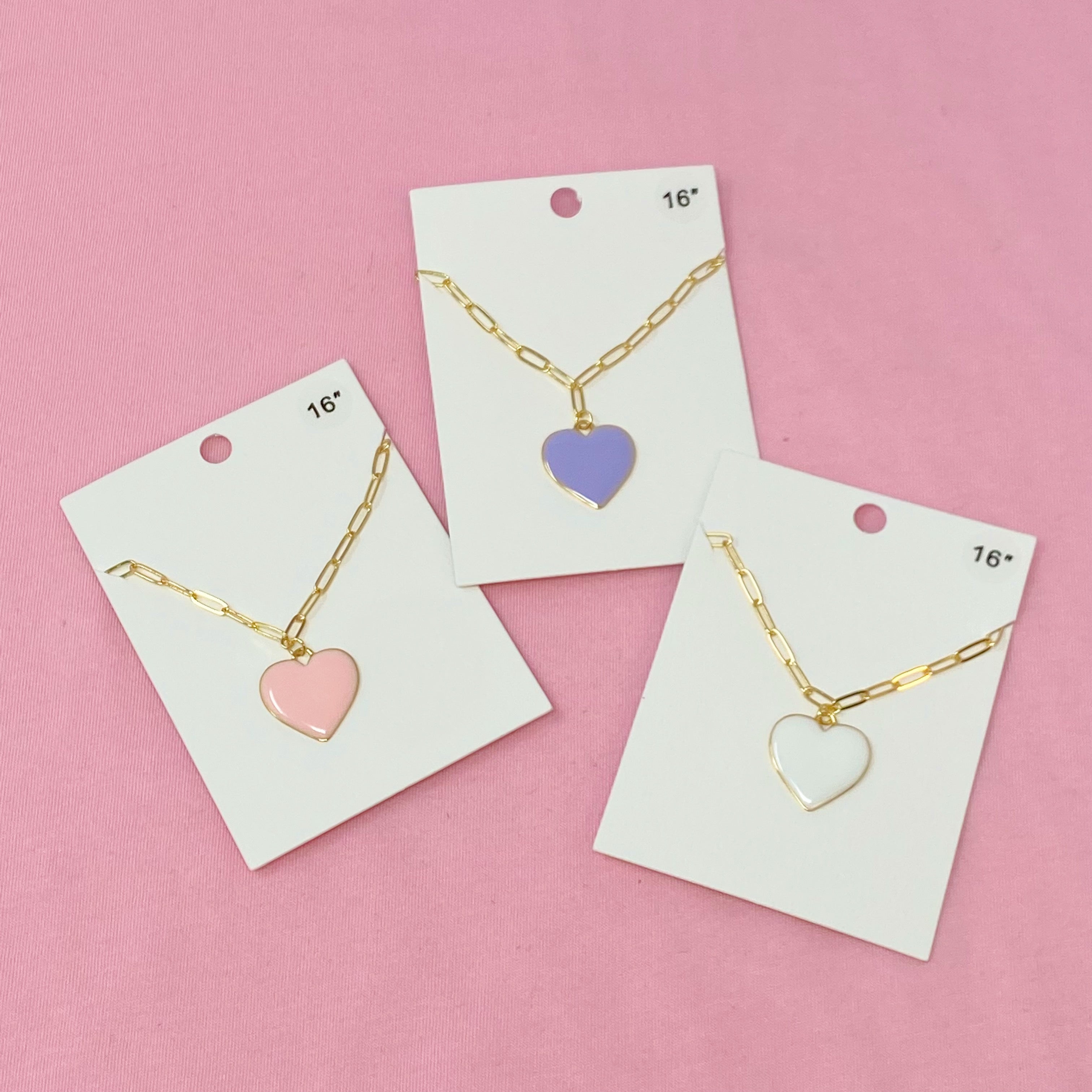 Reversible Soft Heart Pendant Necklace