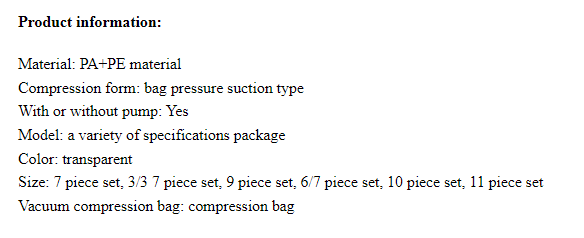 Luxury Vacuum Compression Storage Bag