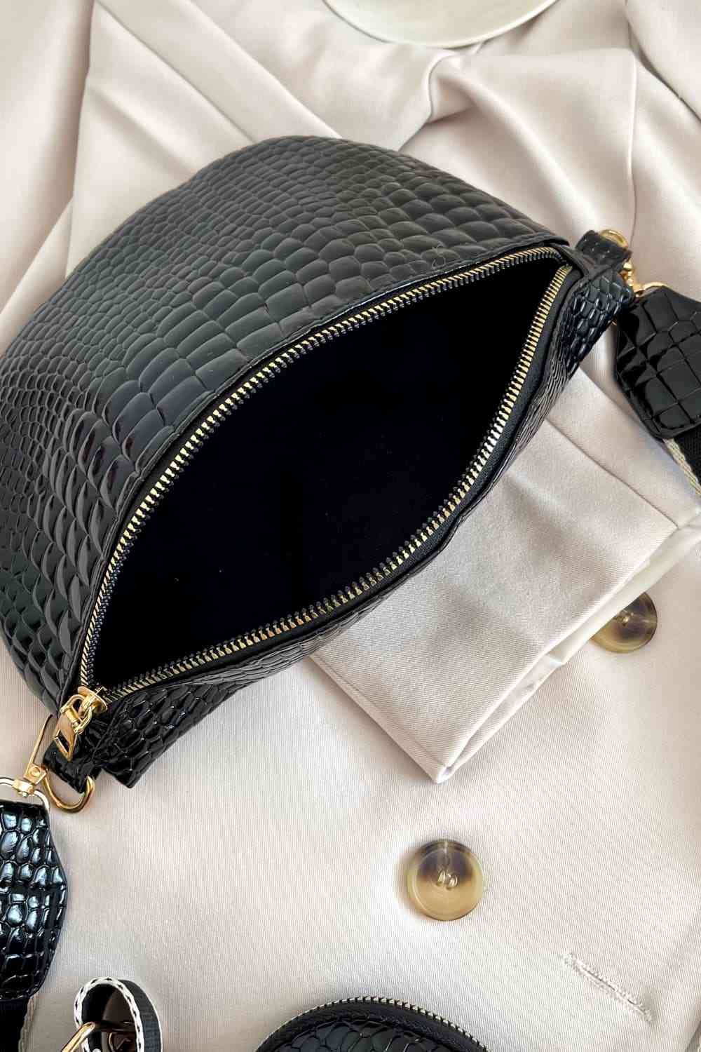 Ella Crocodile Sling Bag with Coin Purse