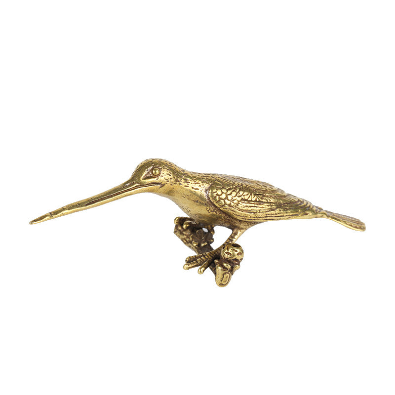 Brass-Tone Kingfisher Bird Ornament