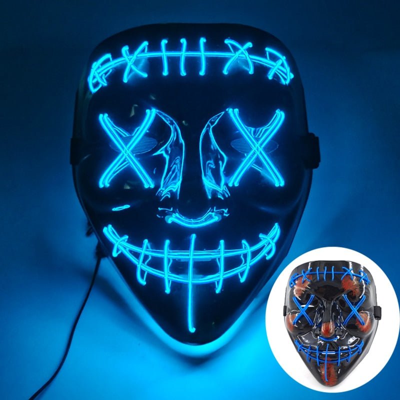 Neon Glow LED Halloween Mask