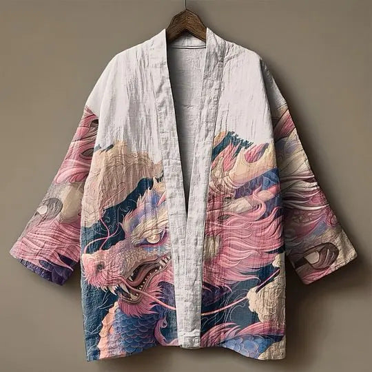 Open-Front Kimono Jacket with Wide Sleeves — view 7