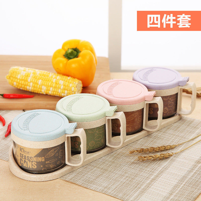 Elegant Glass Spice Jar Set