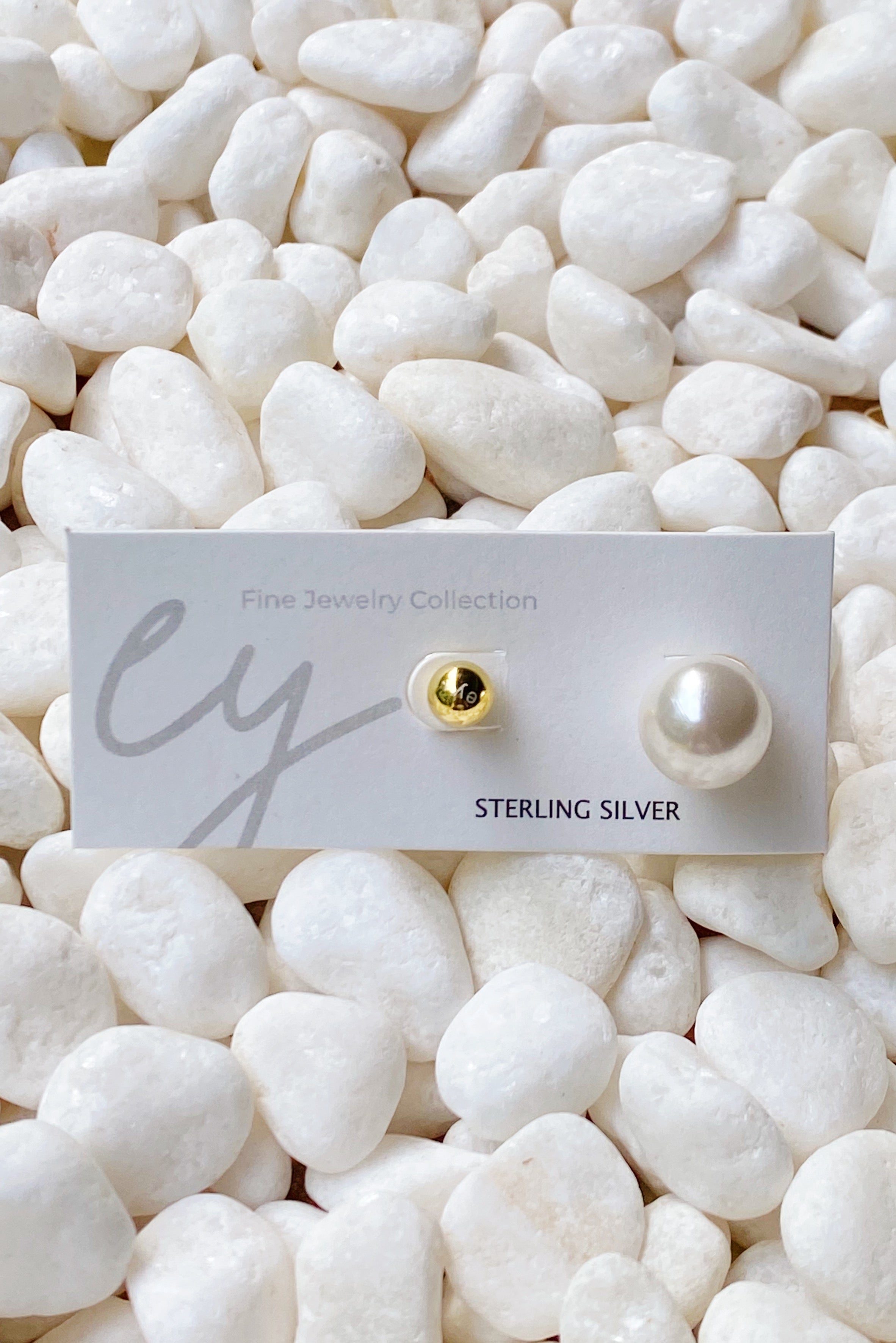 Pearl Ball Reversible Sterling Silver Earrings