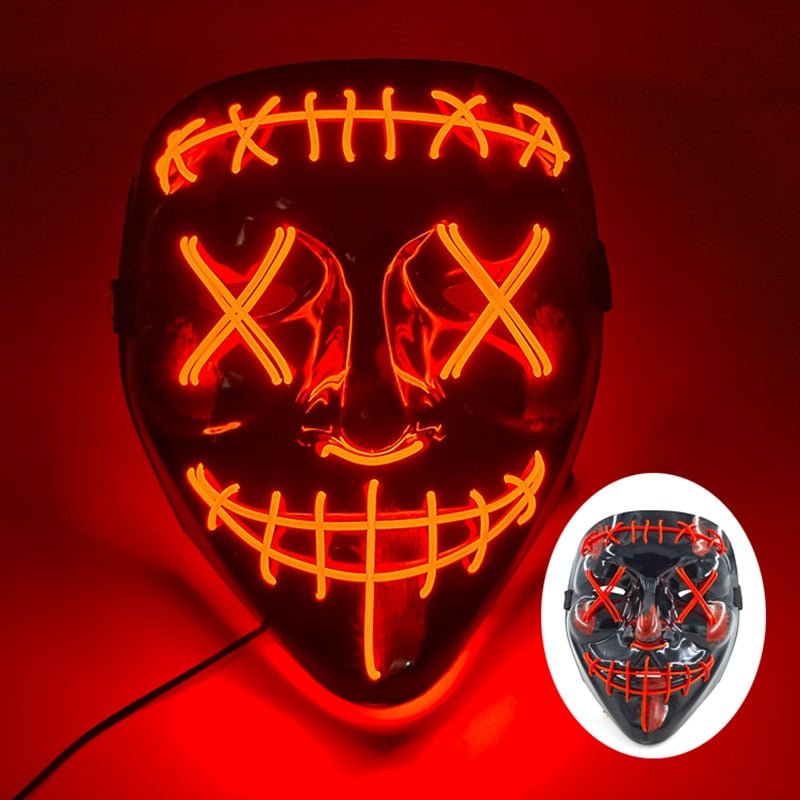 Neon Glow LED Halloween Mask