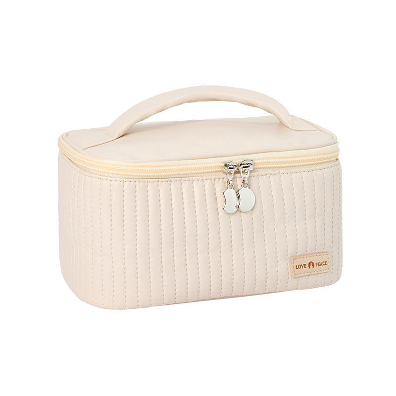 Quilted Vanity Case with Top Handle