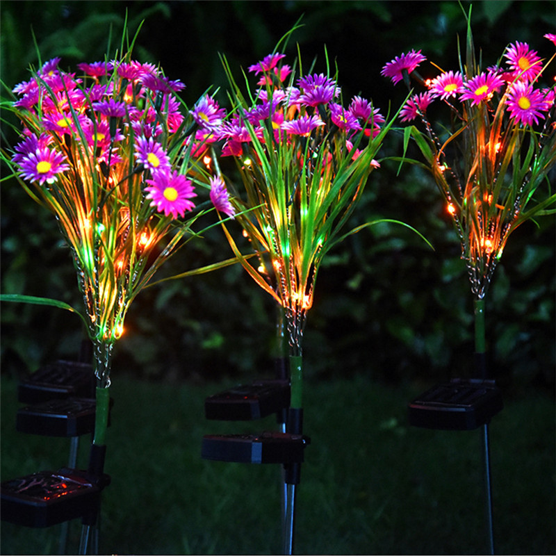 Solar Flower Stake Garden Lights