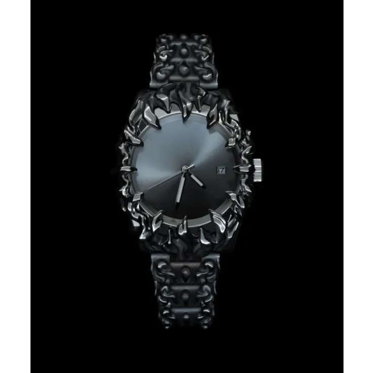 Geometric Quartz Timepiece - Stainless Steel