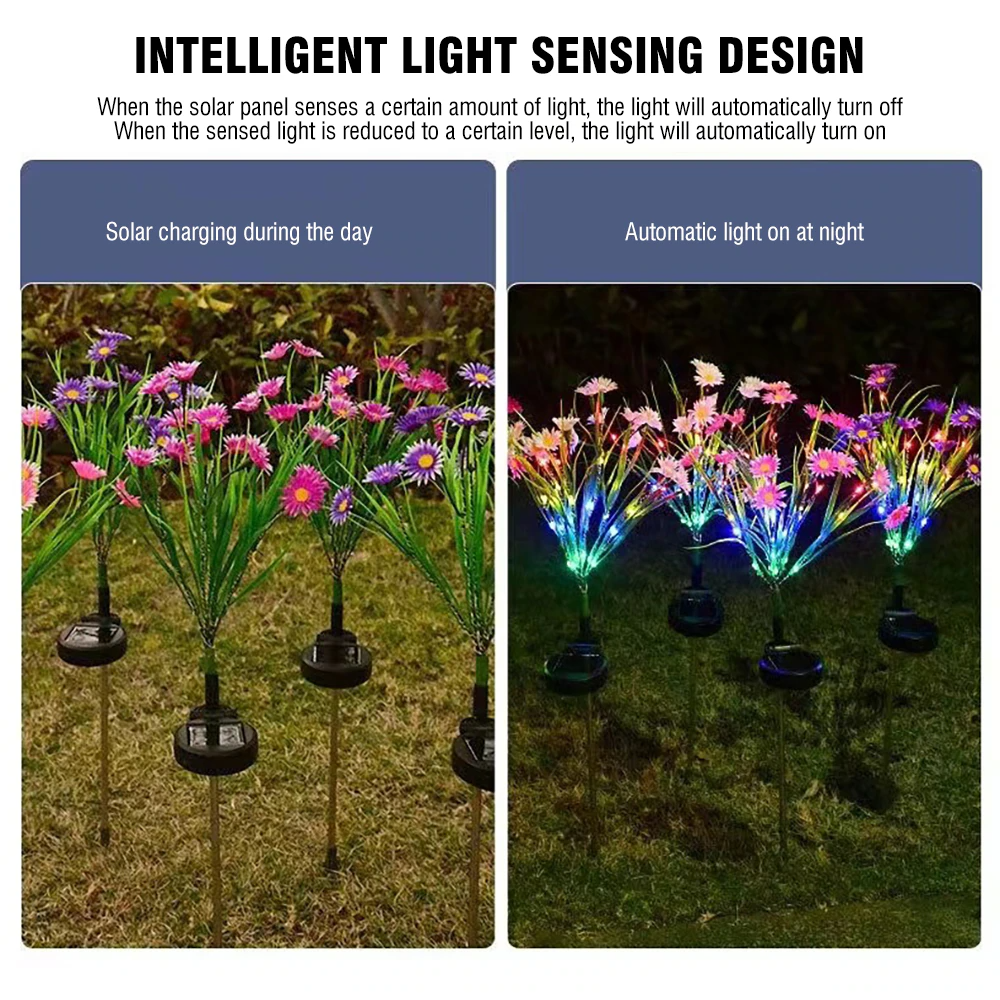 Solar Flower Stake Garden Lights