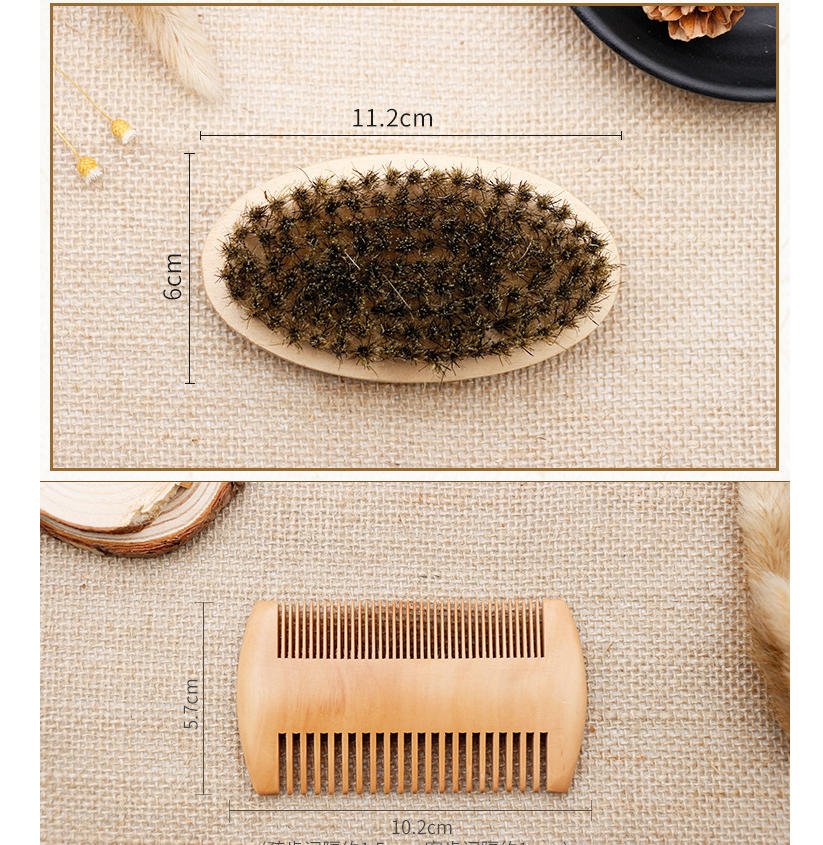 Premium Beard Care Set with Oval Brush