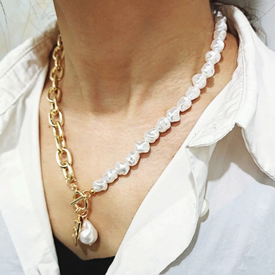 Mac Pearl Chain Necklace