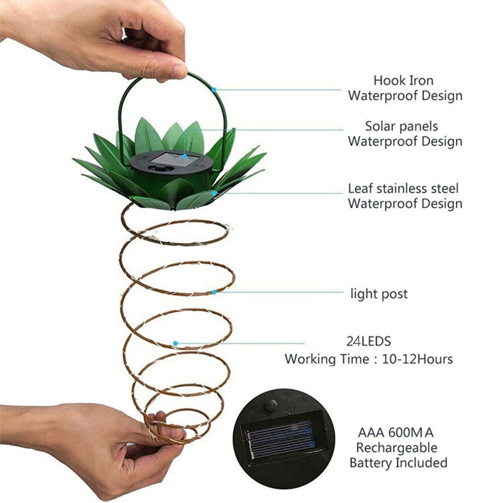 Solar Pineapple Decorative Garden Light