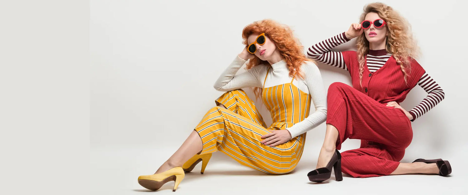Sustainable fashion collection - Two women wearing colorful lifestyle essentials at WOW Store