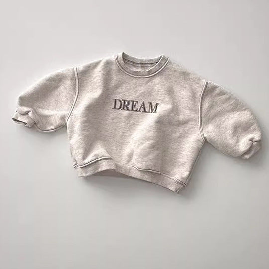 Light grey DREAM sweatshirt on its own