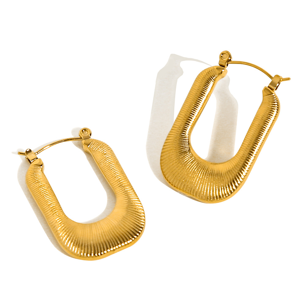 Gold-Plated Crescent Earrings