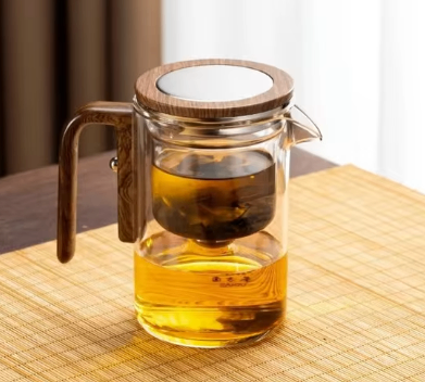Premium Glass Tea Infuser with Separate Brewing Cup